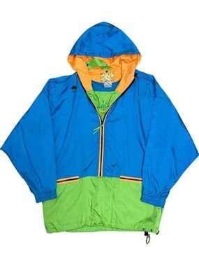 VINTAGE 90s SKYR Ski Jacket Windbreaker Retro Bright Light Bomber Womens Medium